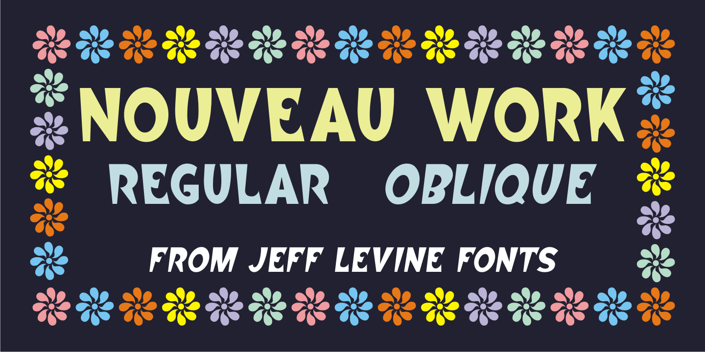 Nouveau Work Font Poster #1