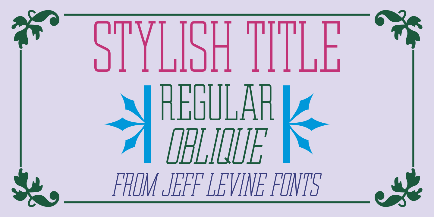 Stylish Title Font Family Poster