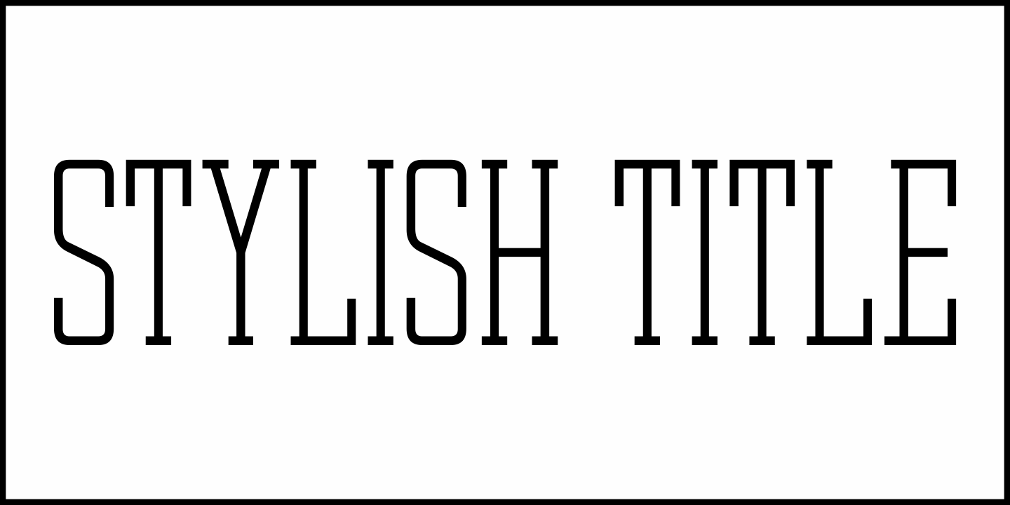 Stylish Title Font Poster #2