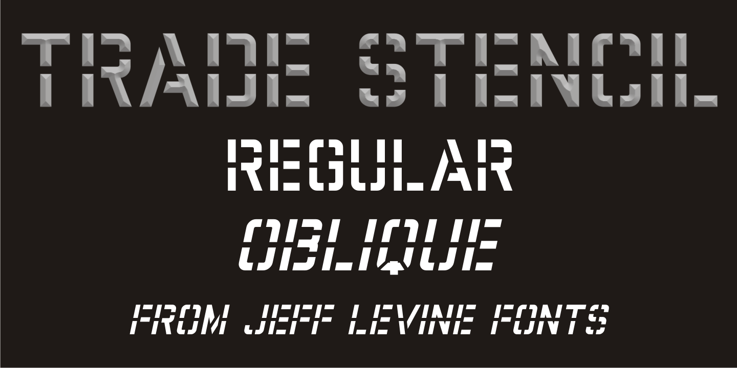 Trade Stencil Font Poster #1