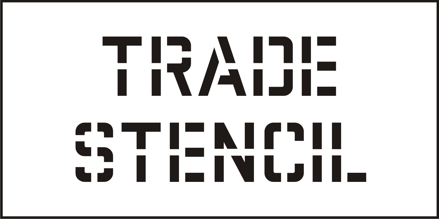 Trade Stencil Font Poster #2