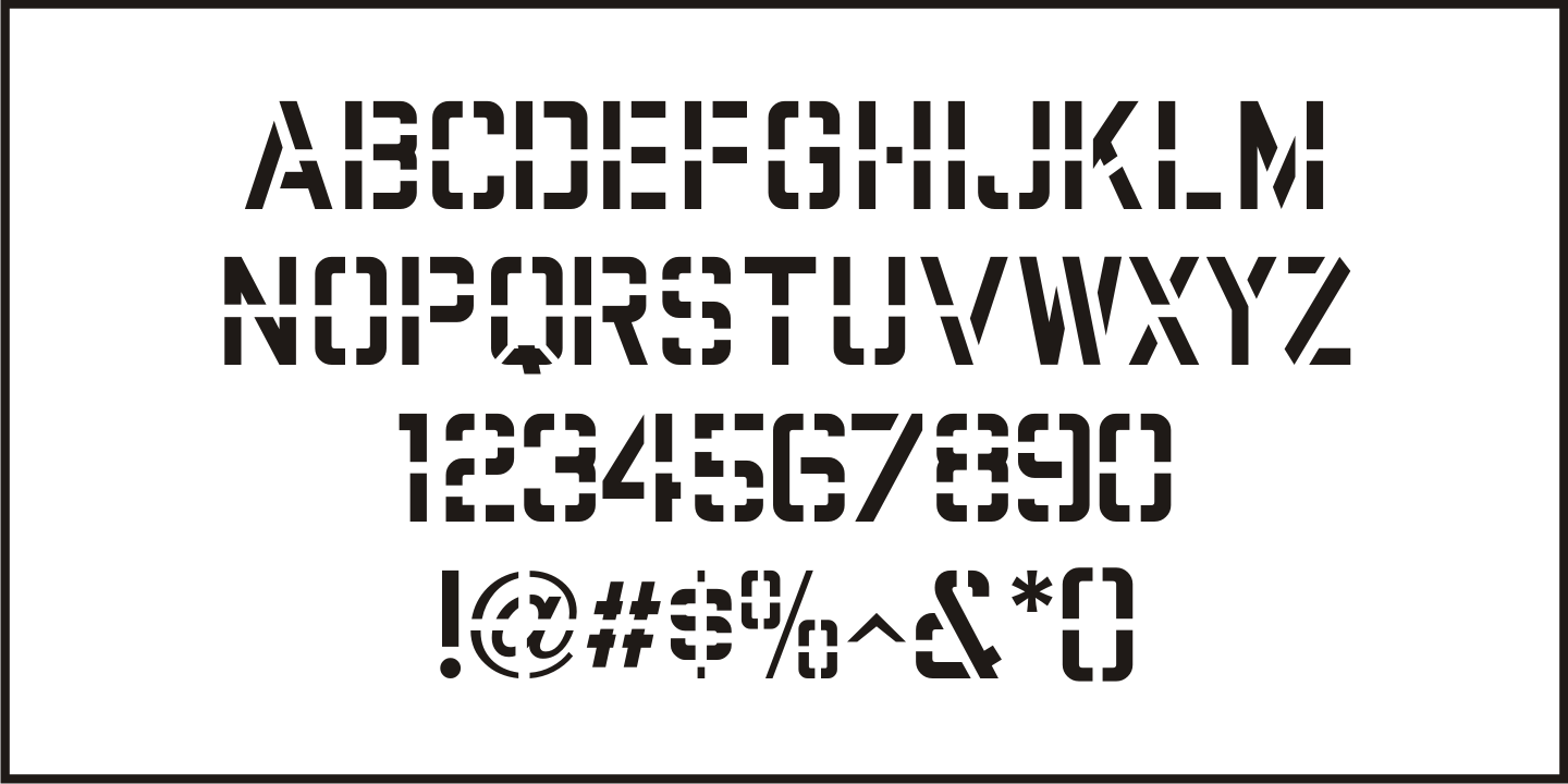 Trade Stencil Font Poster #3
