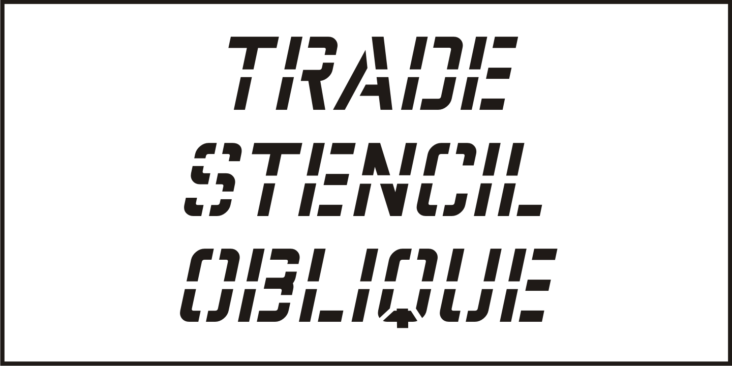 Trade Stencil Font Poster #4