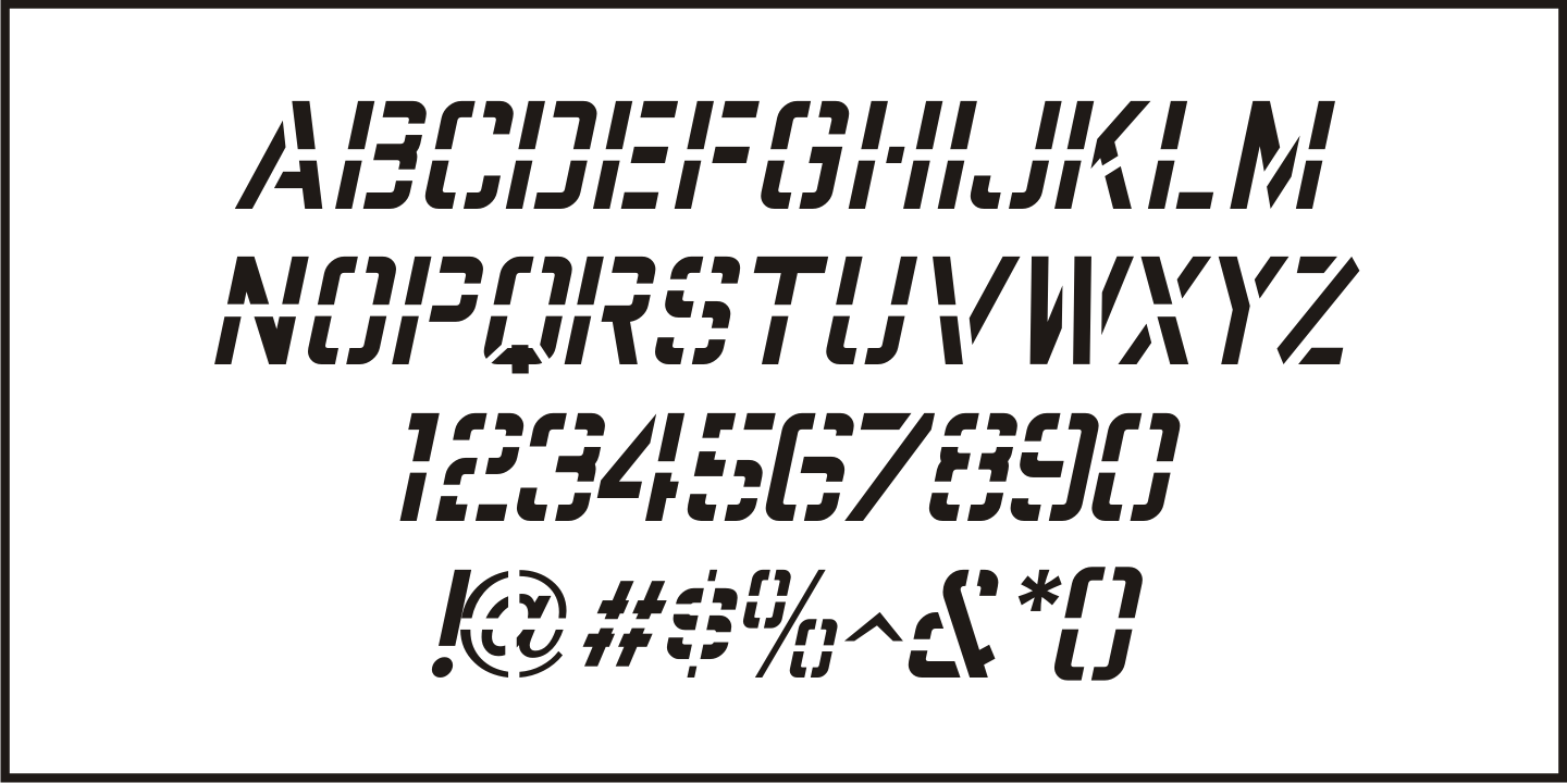 Trade Stencil Font Poster #5