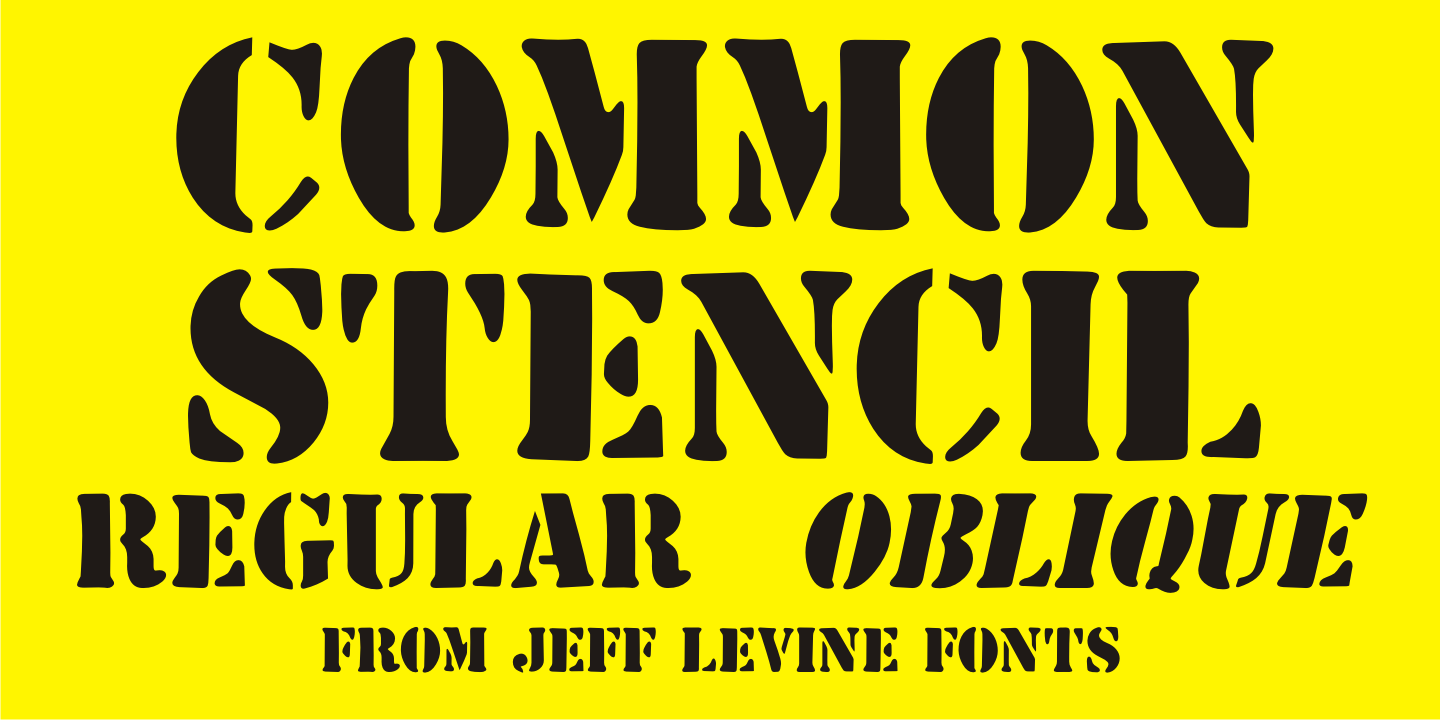 Common Stencil Font Poster #1