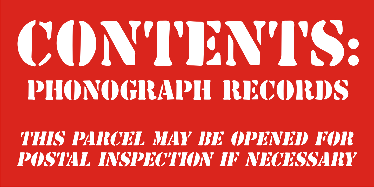 Common Stencil Font Poster #2