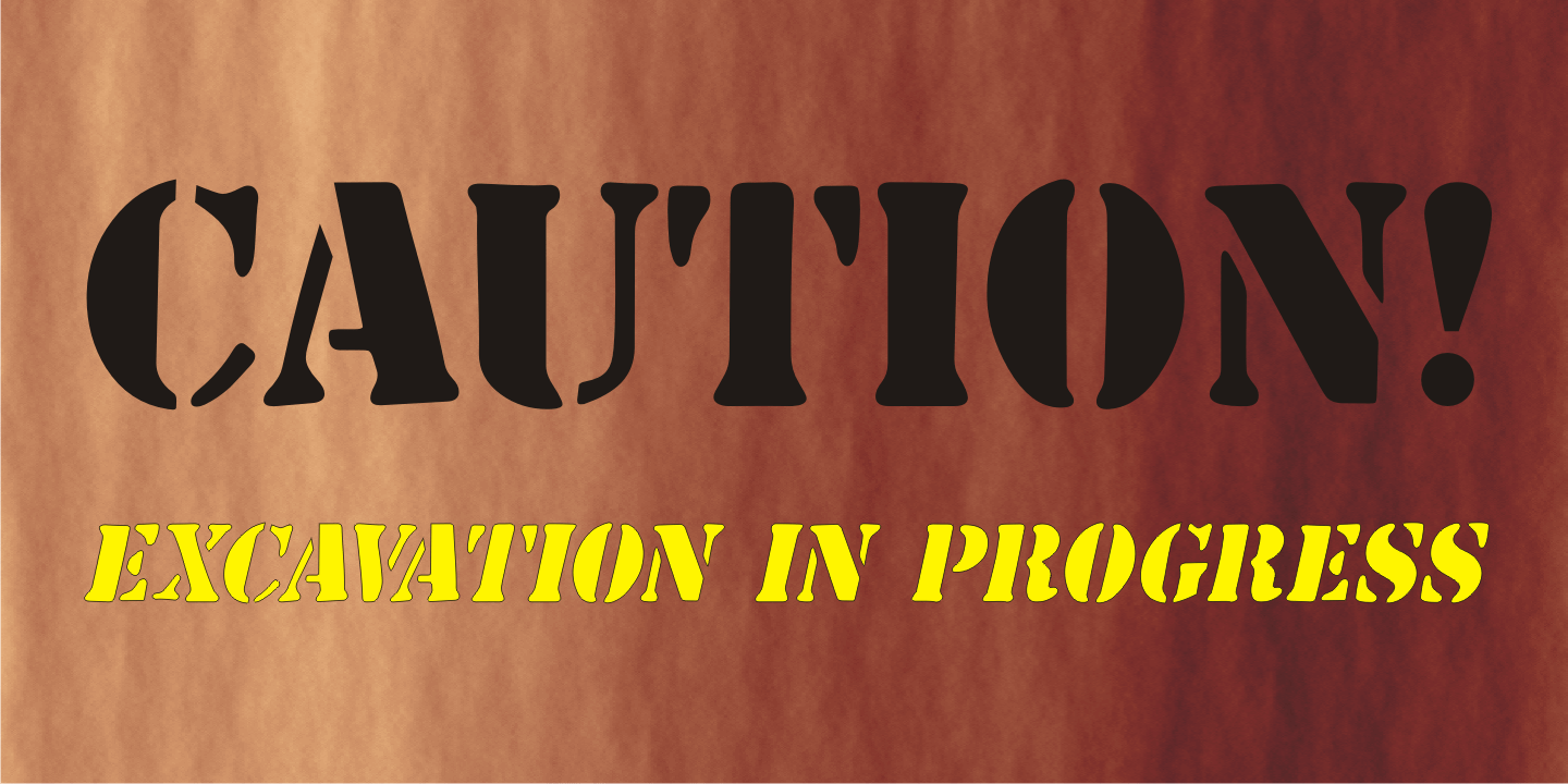 Common Stencil Font Poster #3