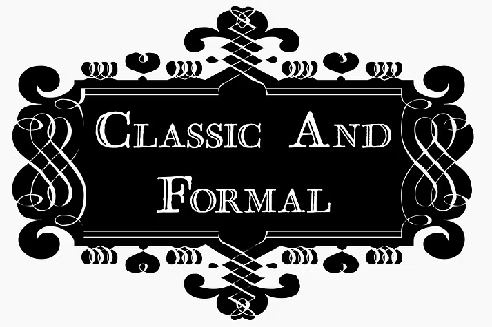 Black Ornaments Four Font Poster #1