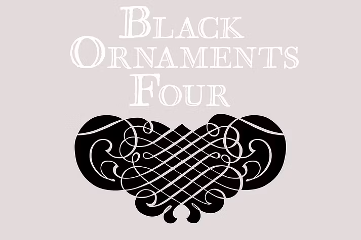Black Ornaments Four Font Poster #1