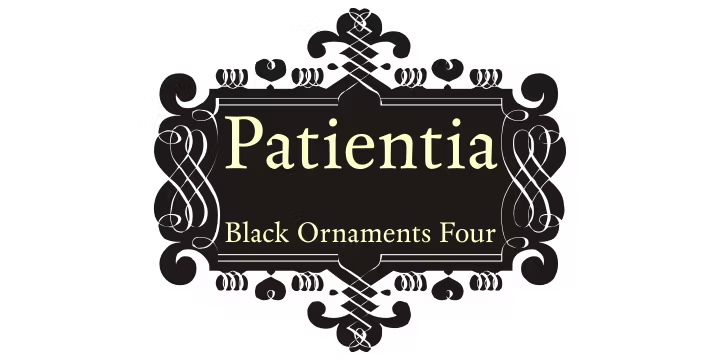 Black Ornaments Four Font Poster #1