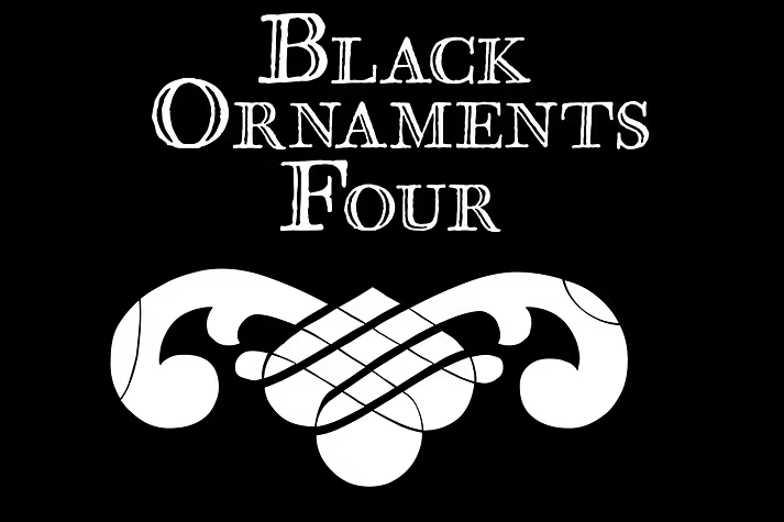 Black Ornaments Four Font Poster #1