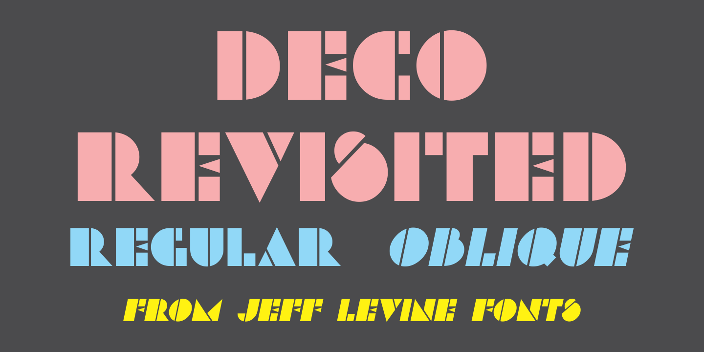 Deco Revisited Font Family Poster