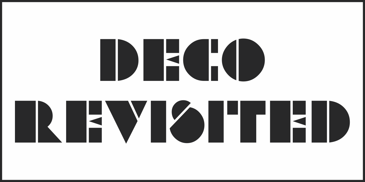 Deco Revisited Font Poster #2