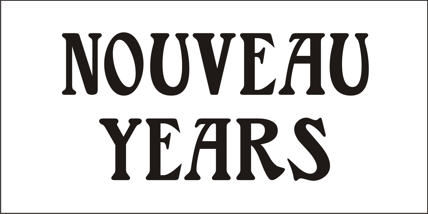 Nouveau Years Font Poster #2