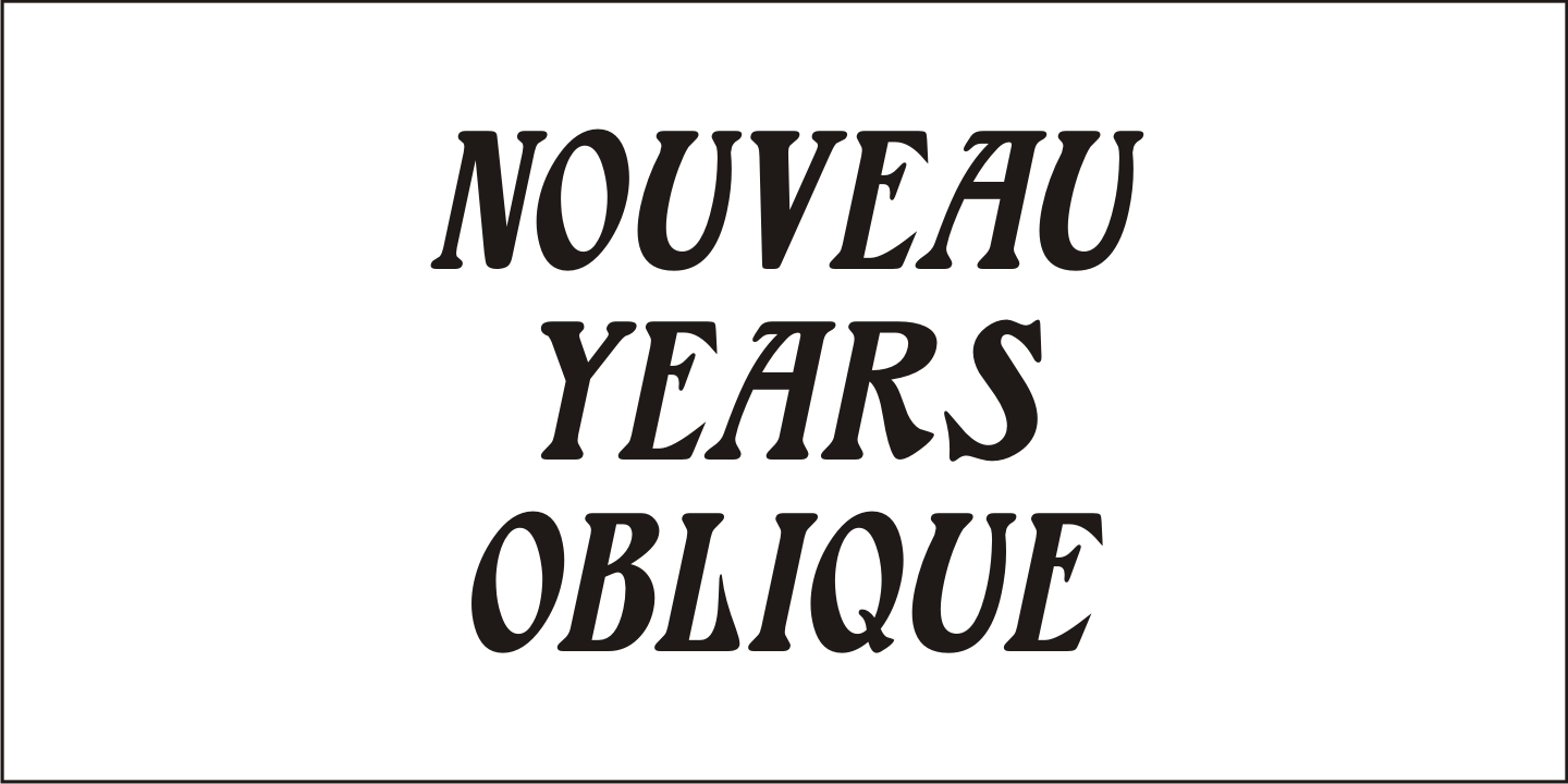 Nouveau Years Font Poster #4