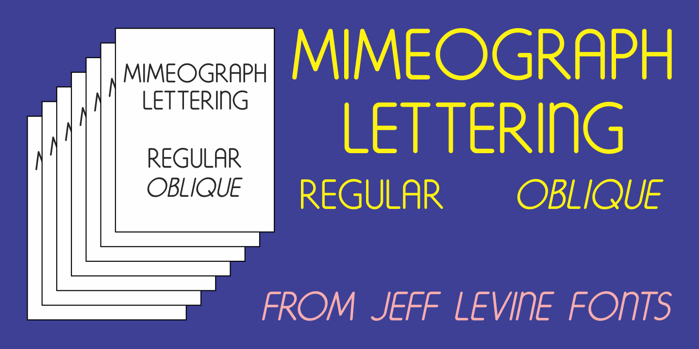 Mimeograph Lettering Font Family
