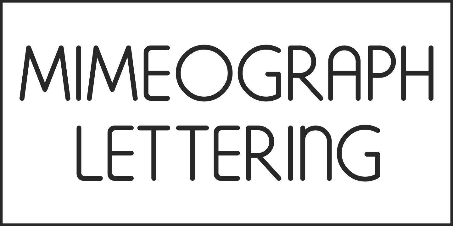 Mimeograph Lettering Font Poster #2