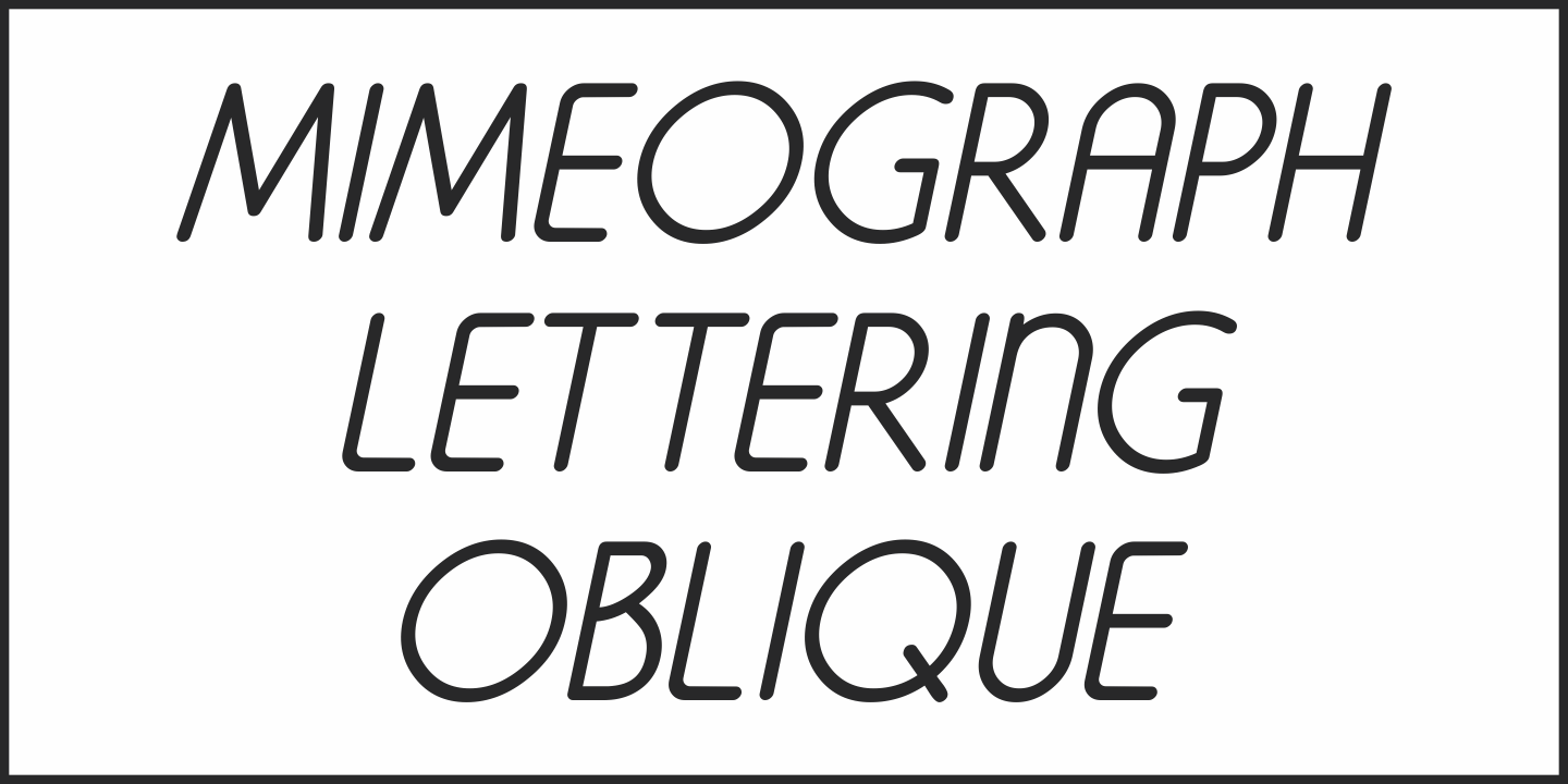 Mimeograph Lettering Font Poster #4