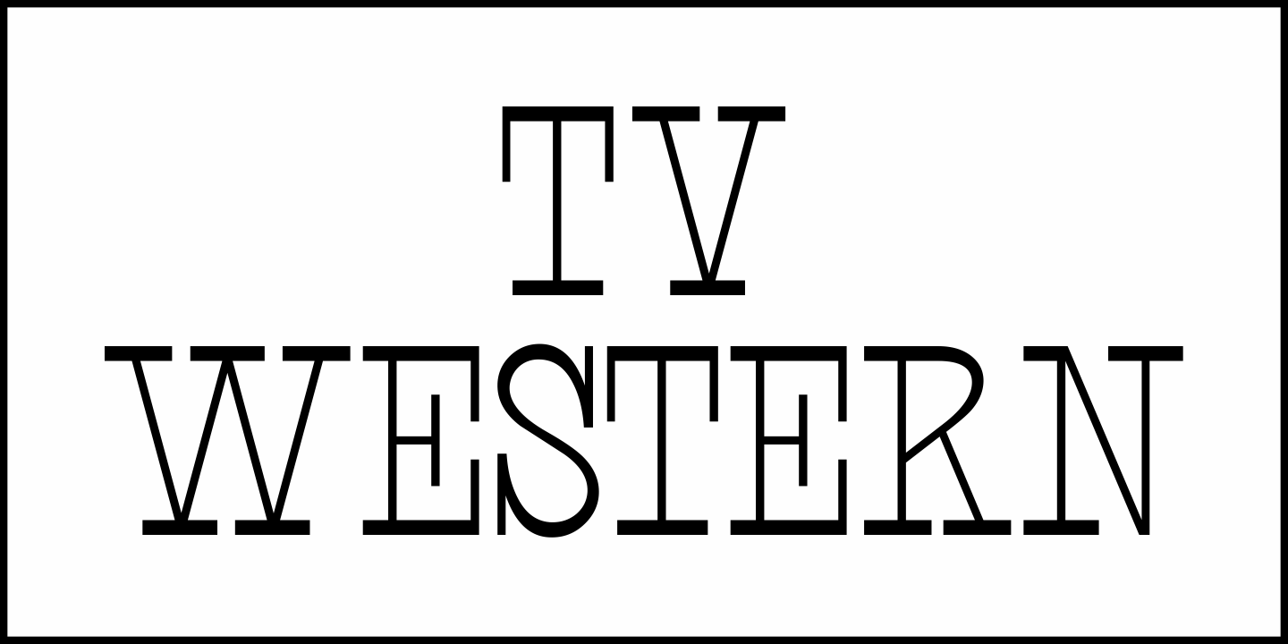 TV Western Font Poster #1
