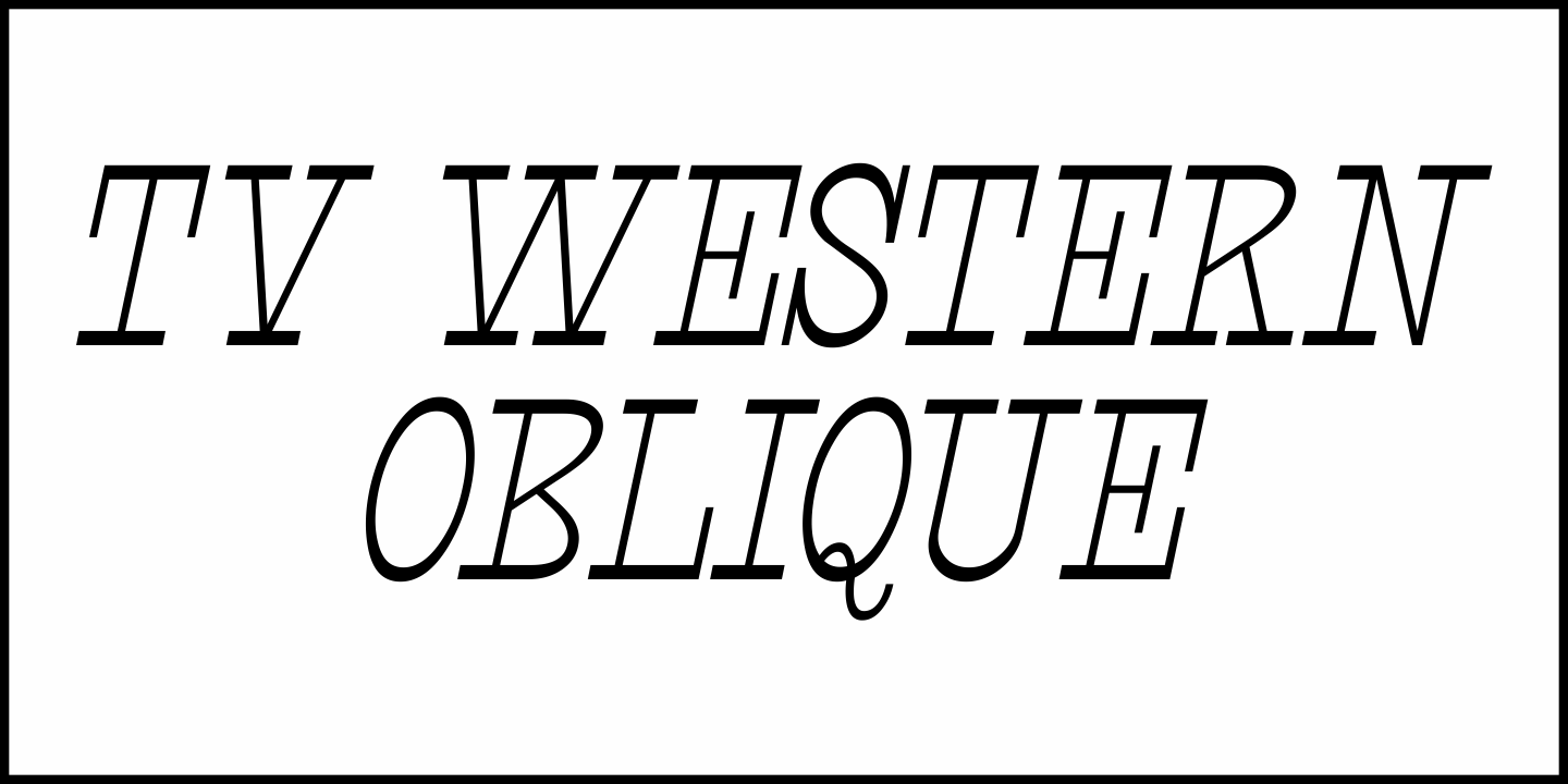 TV Western Font Poster #1
