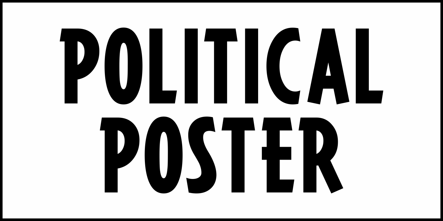 Political Poster Font Poster #1