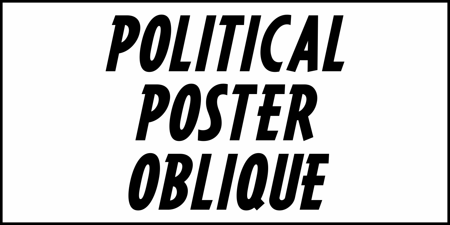 Political Poster Font Poster #1