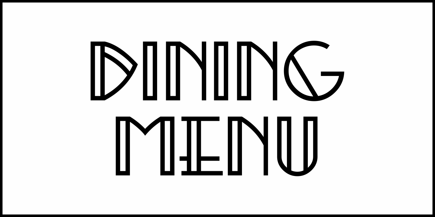 Dining Menu Font Poster #2