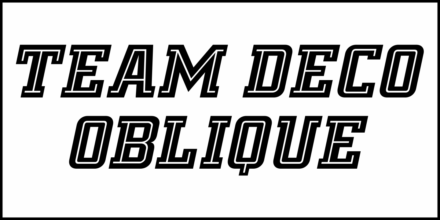 Team Deco Font Poster #4
