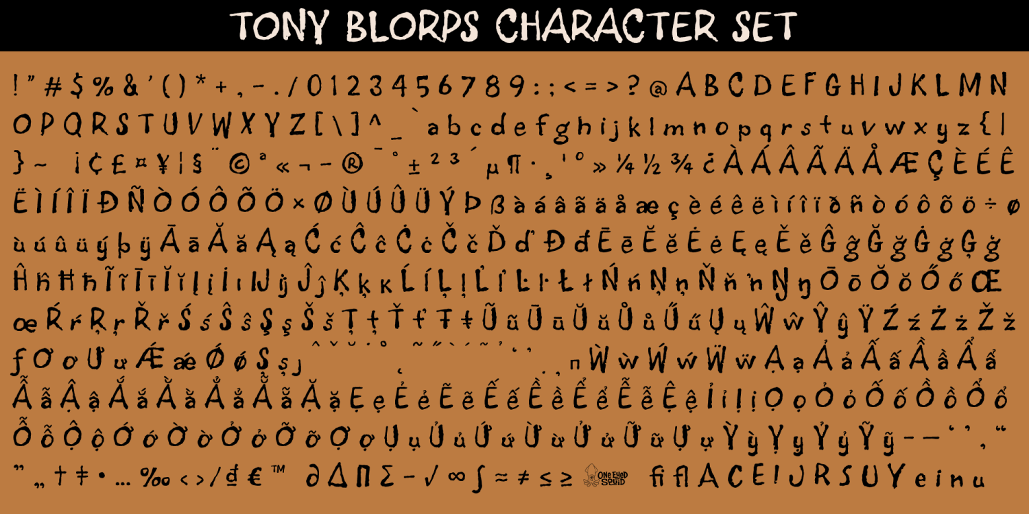 Tony Blorps Font Poster #6