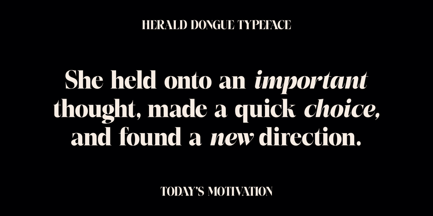 Herald Dongue Font Poster #3
