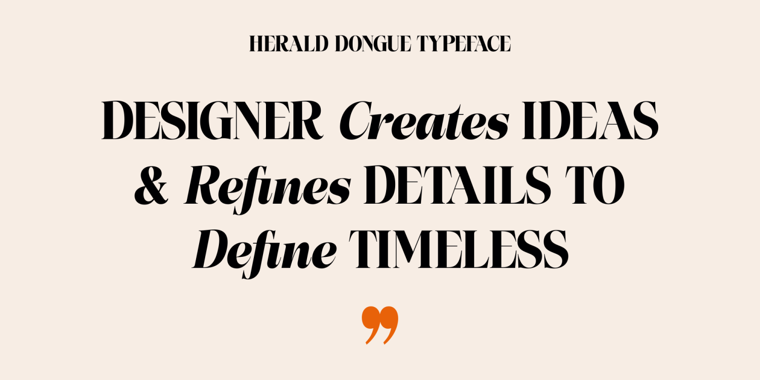 Herald Dongue Font Poster #6
