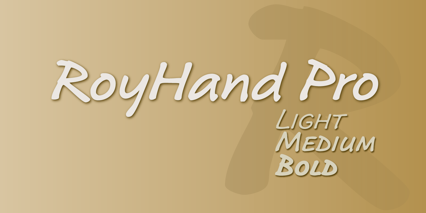 RoyHand Pro Font Poster #1