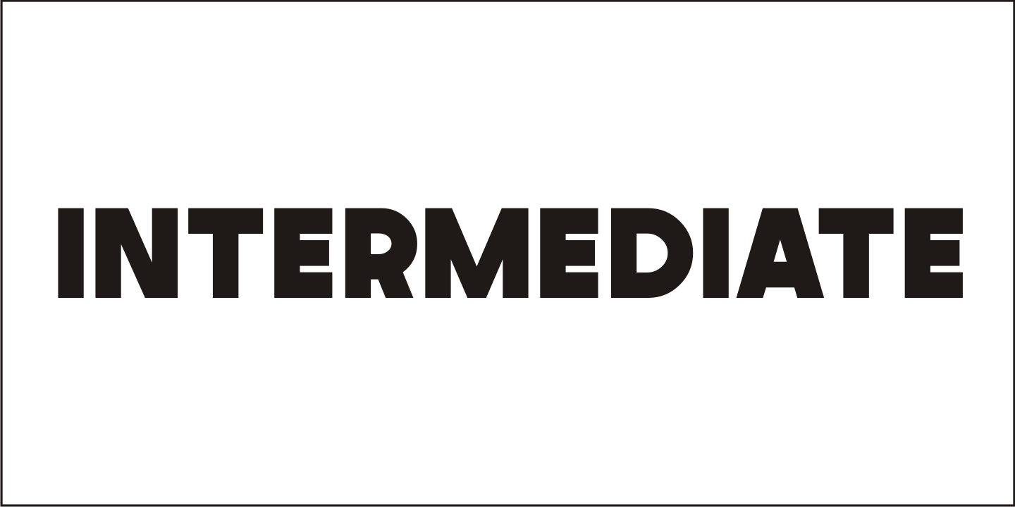 Intermediate Font Poster #2