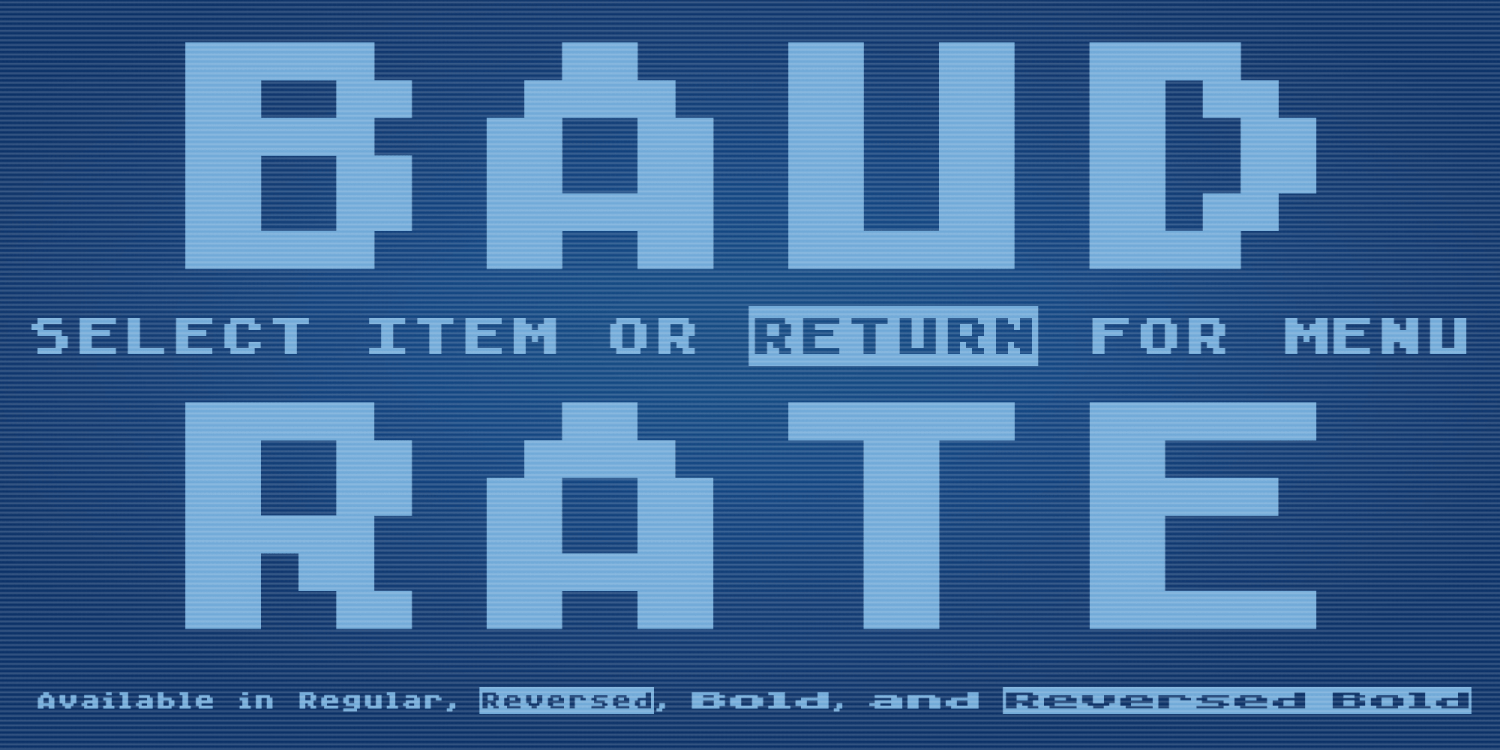 Baud Rate Font Poster #1