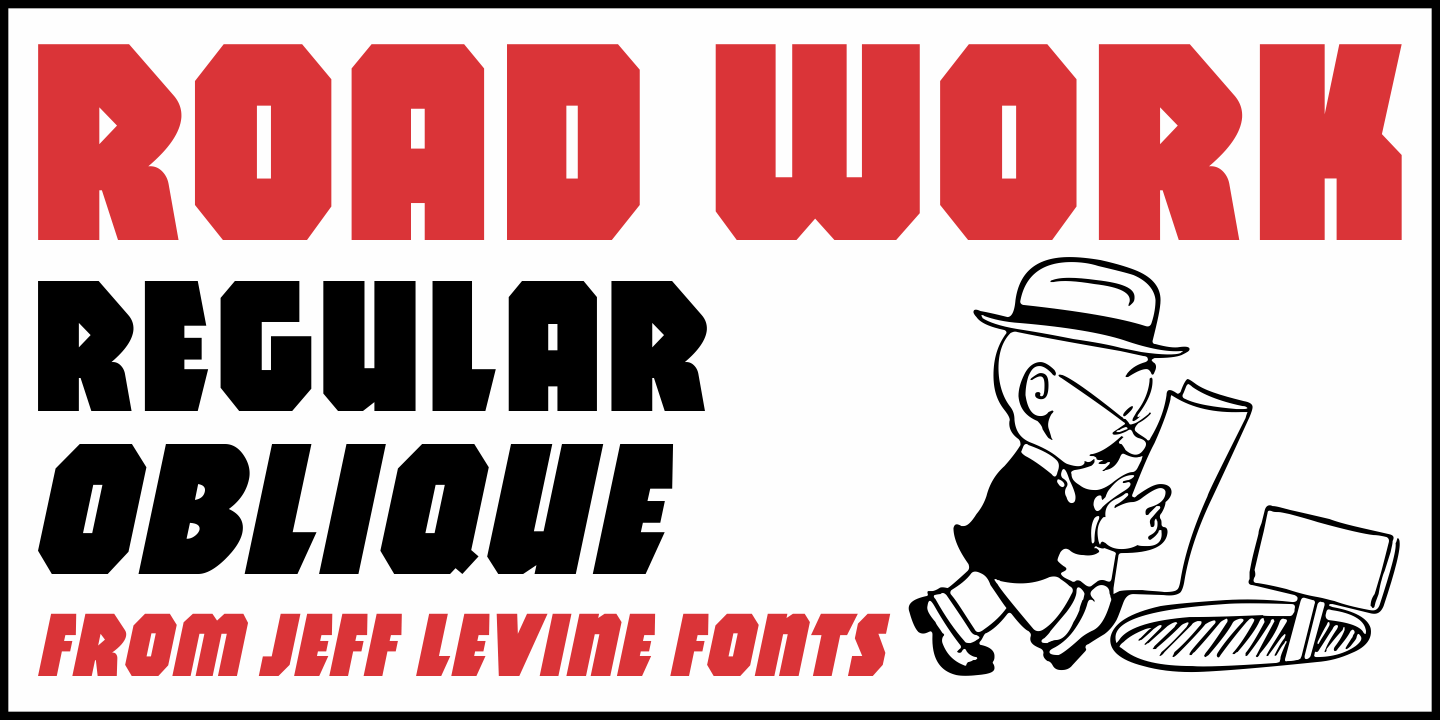 Road Work Font Family