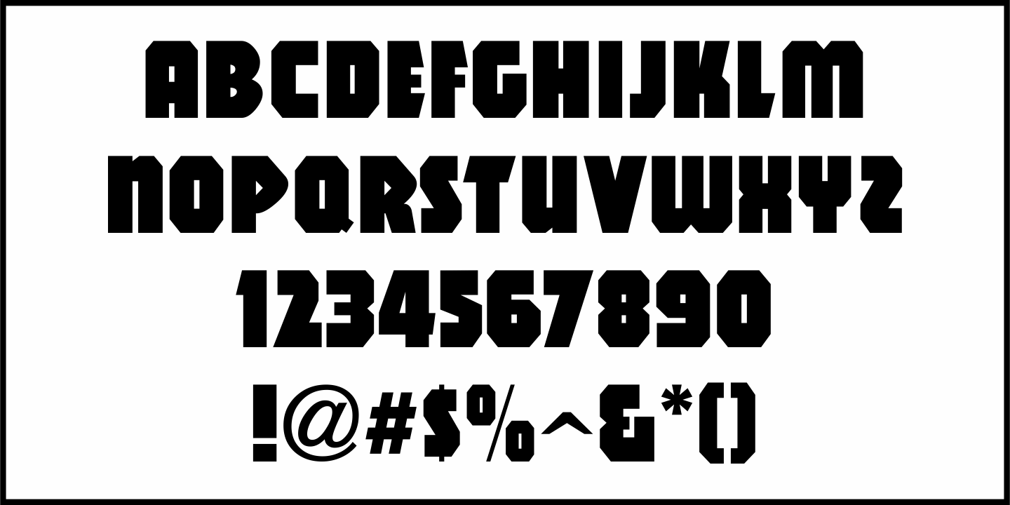 Road Work Font Poster #3