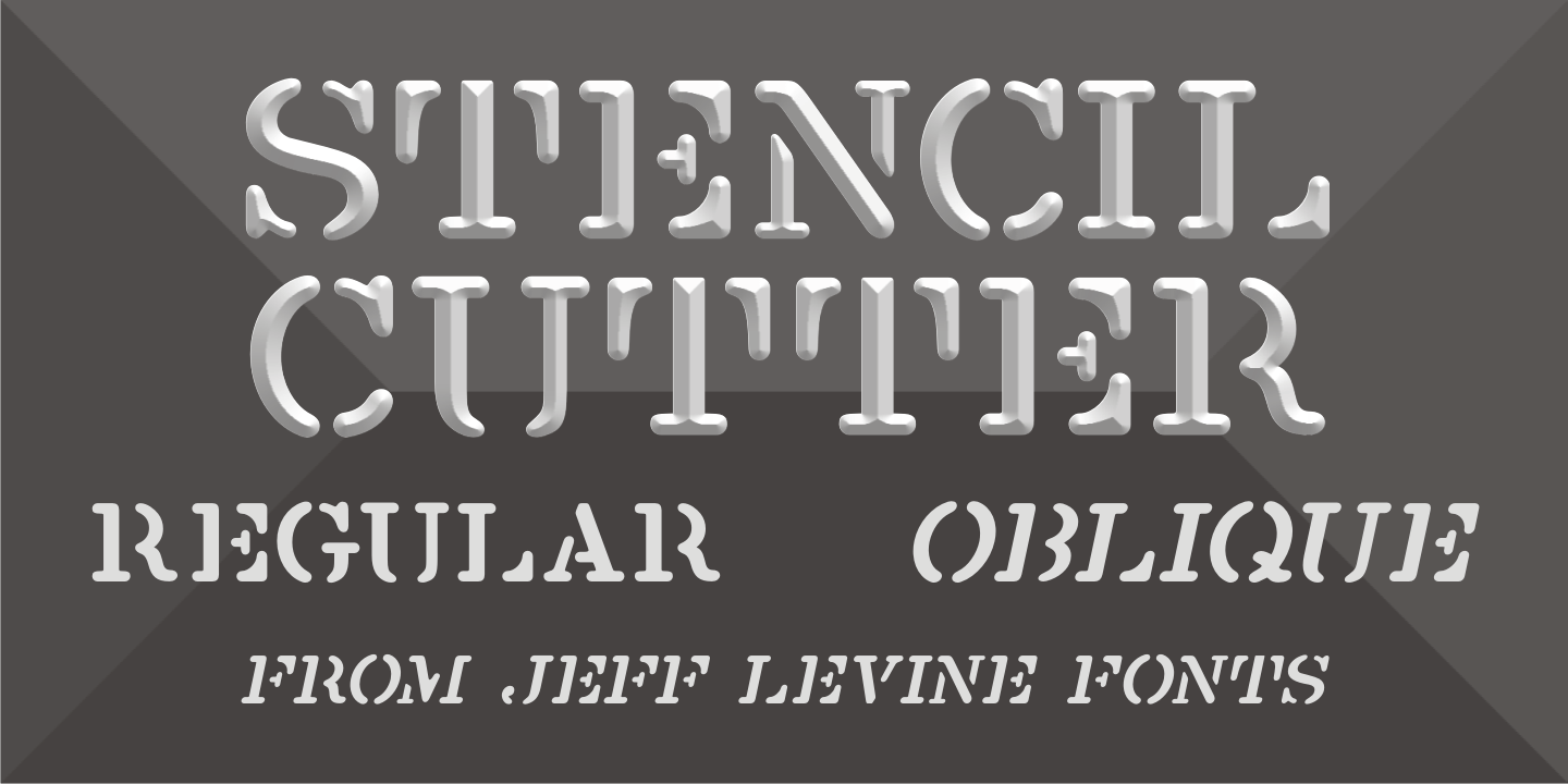 Stencil Cutter Font Family Poster