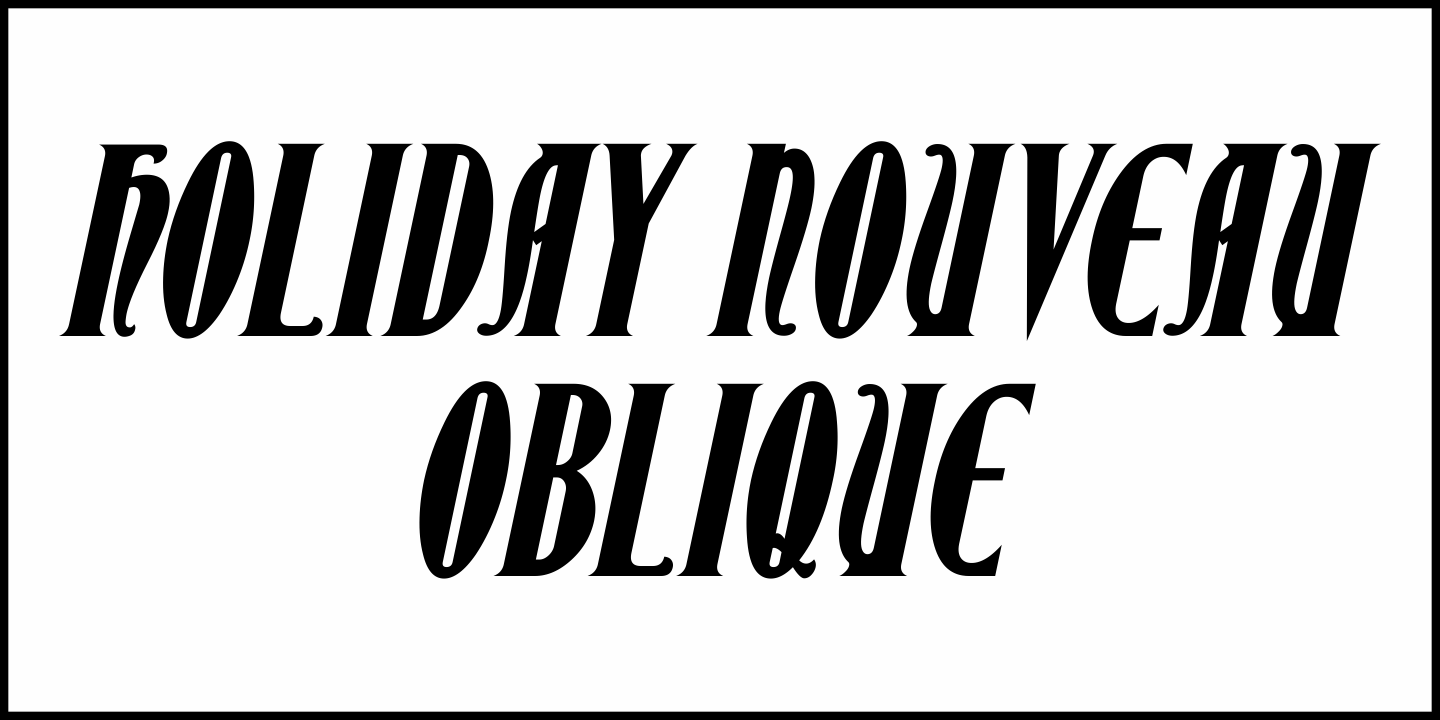 Holiday Nouveau Font Poster #1