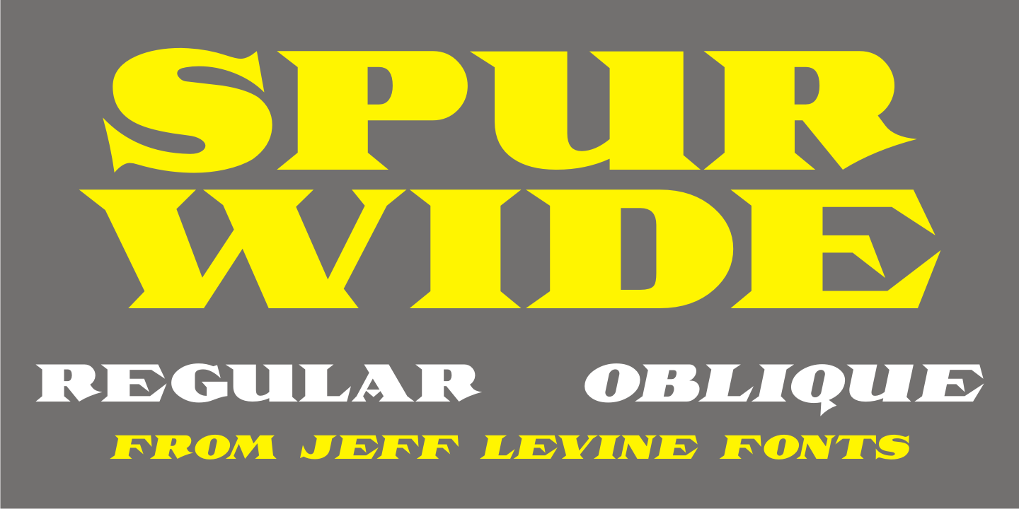 Spur Wide Font Family Poster