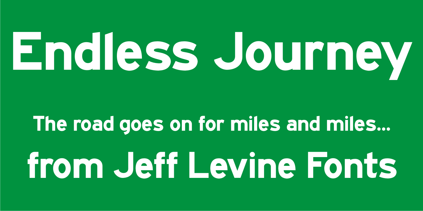 Endless Journey Font Poster