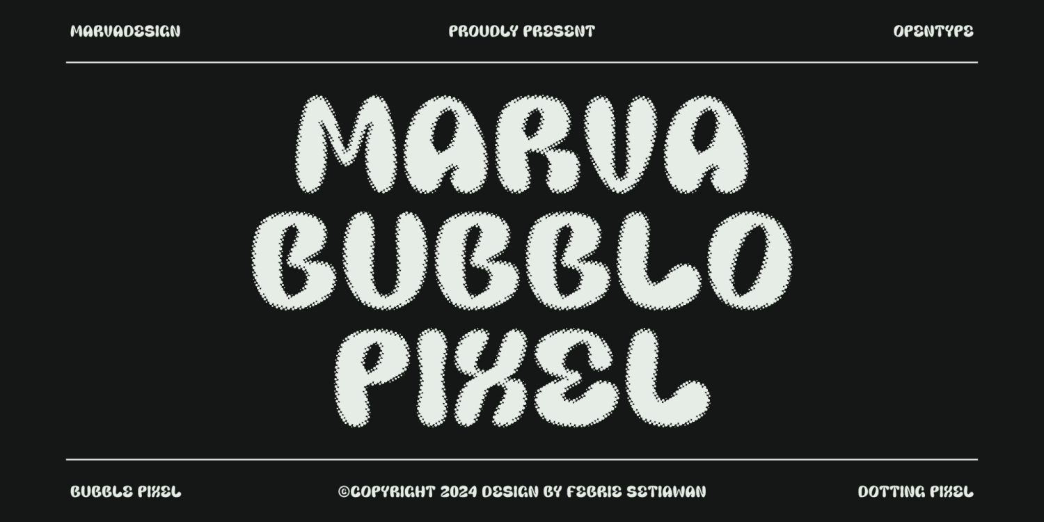 Marva Bubblo Pixel Poster