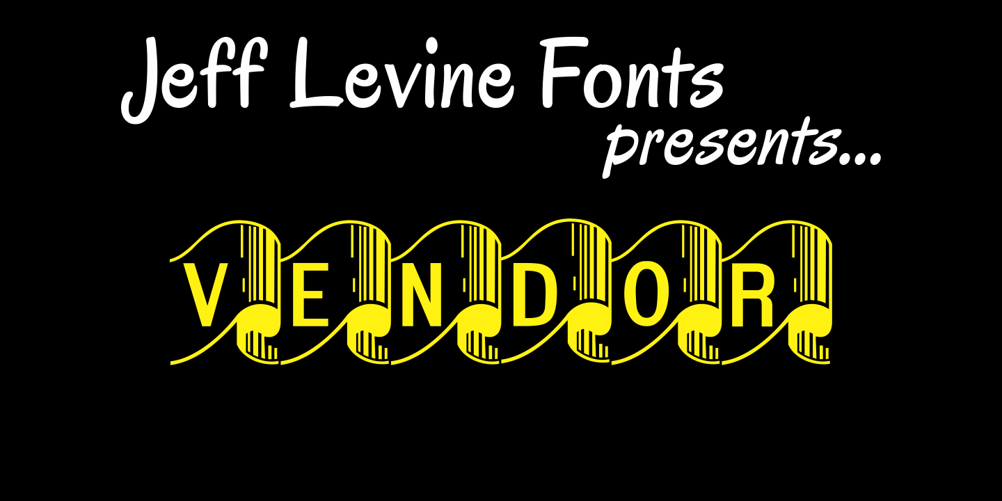 Vendor Font Family Poster