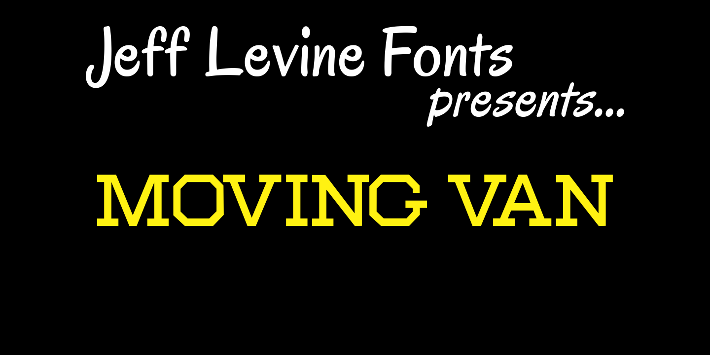 Moving Van Font Family Poster