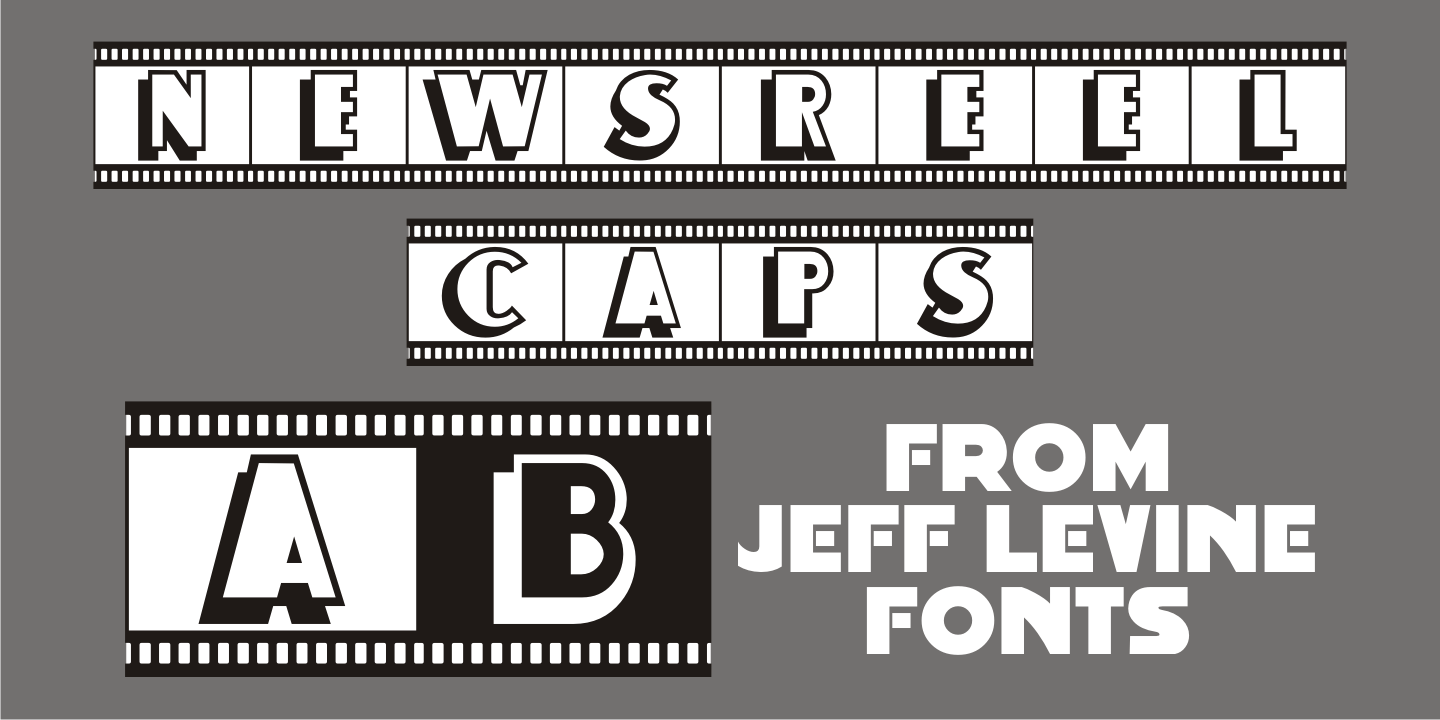 Newsreel Caps Font Family Poster