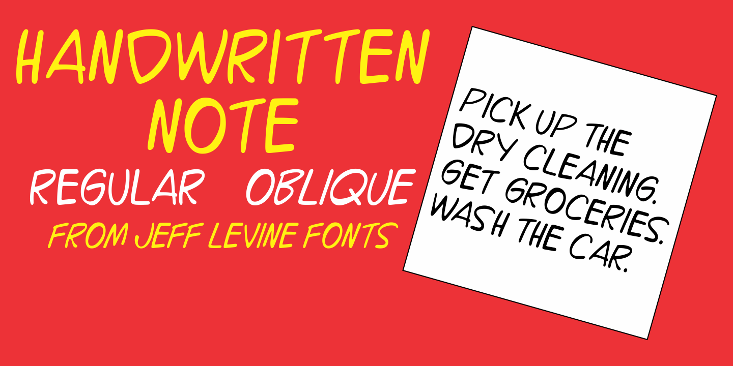 Handwritten Note Font Family