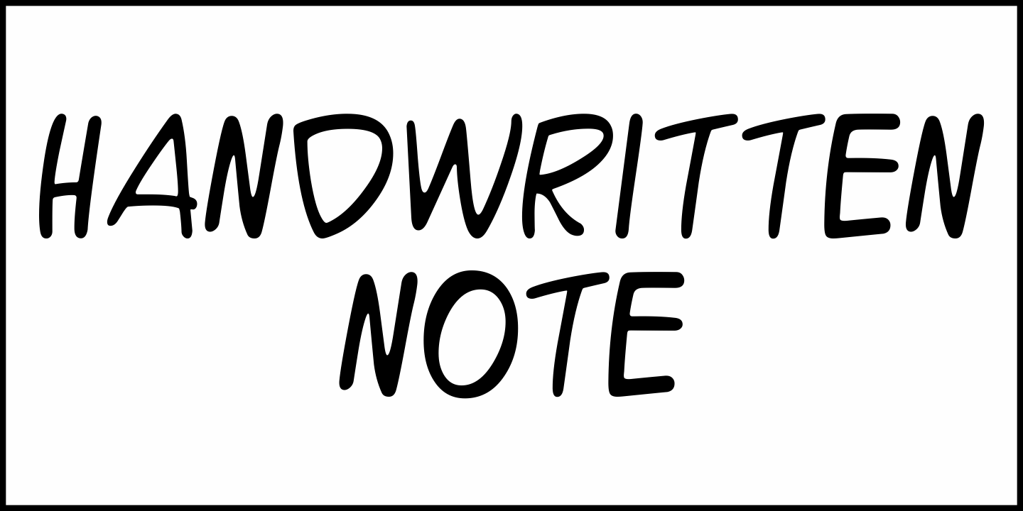 Handwritten Note Font Poster #2
