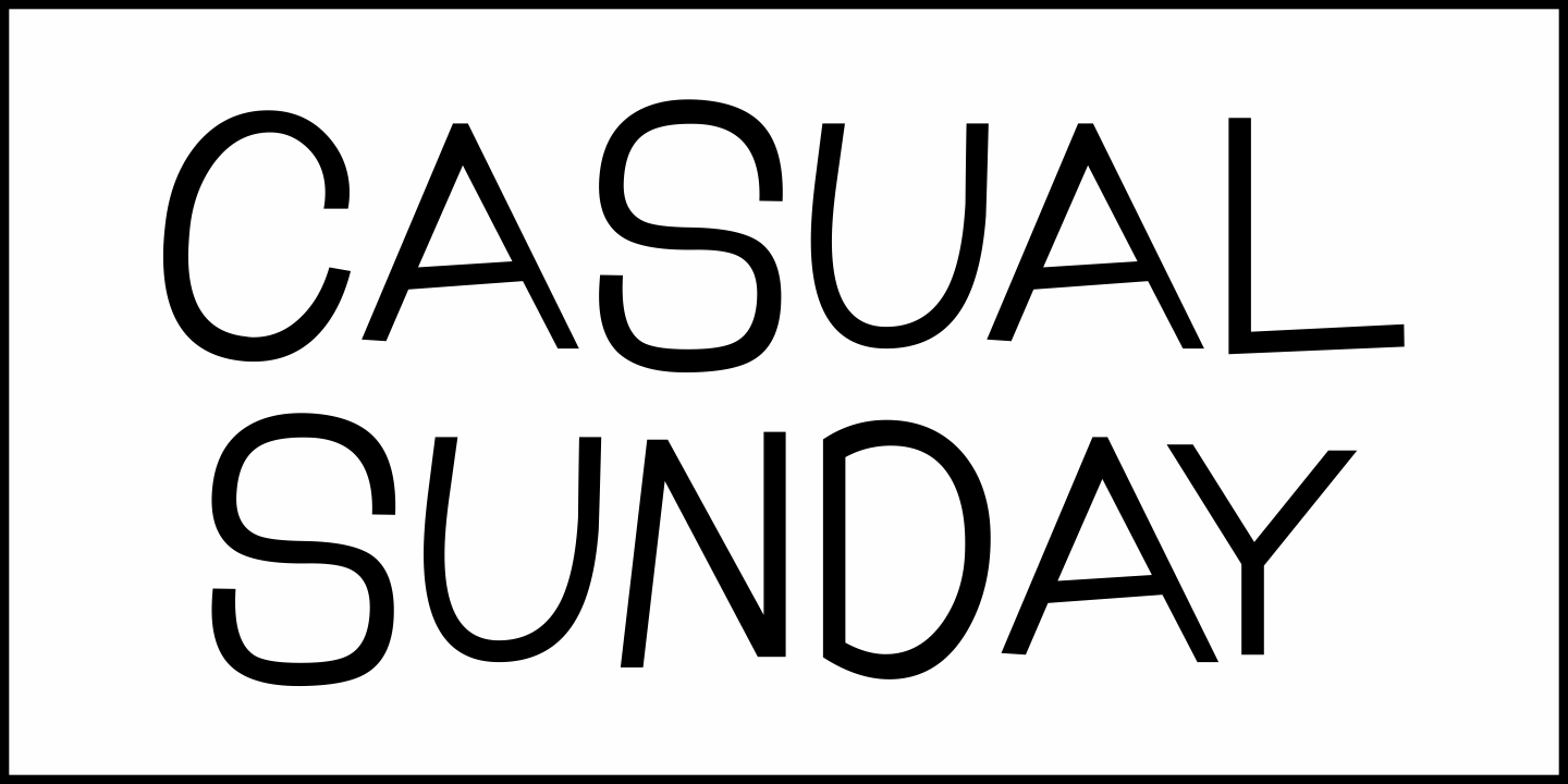 Casual Sunday Font Poster #2