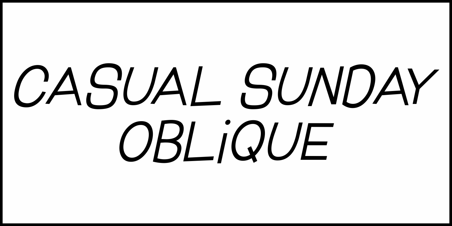 Casual Sunday Font Poster #4