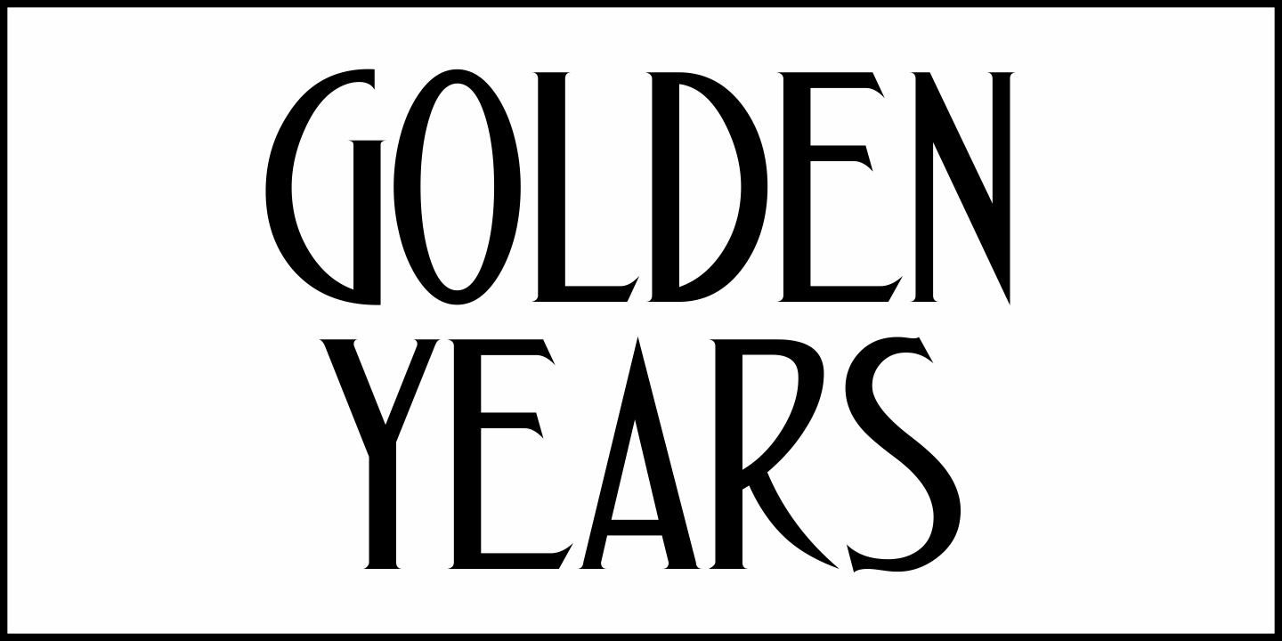 Golden Years Font Poster #1