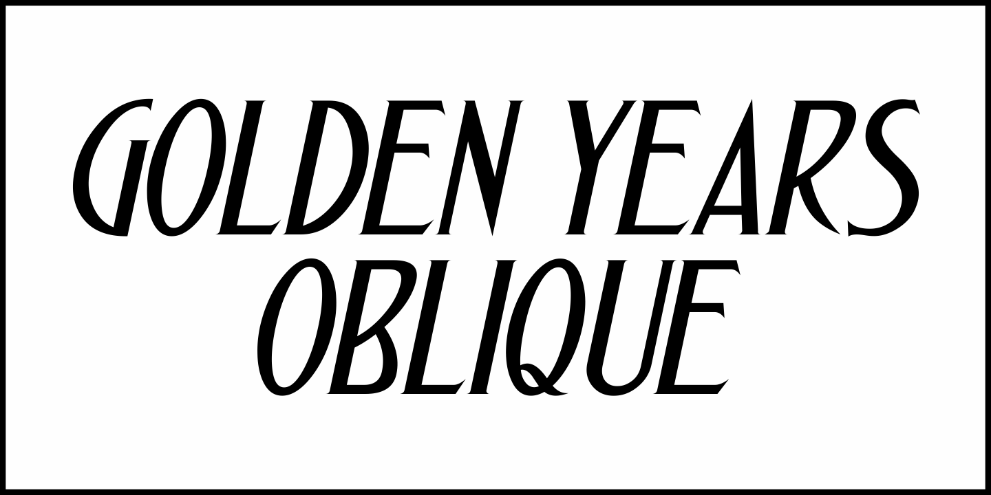 Golden Years Font Poster #1